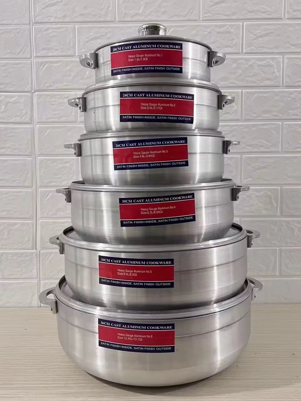 Cast Aluminum Cookware Set - Silver, Unbranded